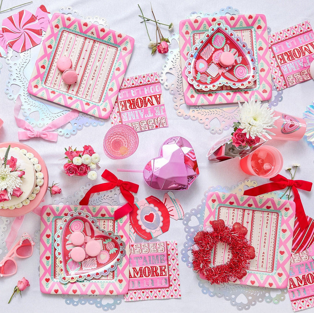 Pink Velvet Clip-On Bow Set (5 count)
