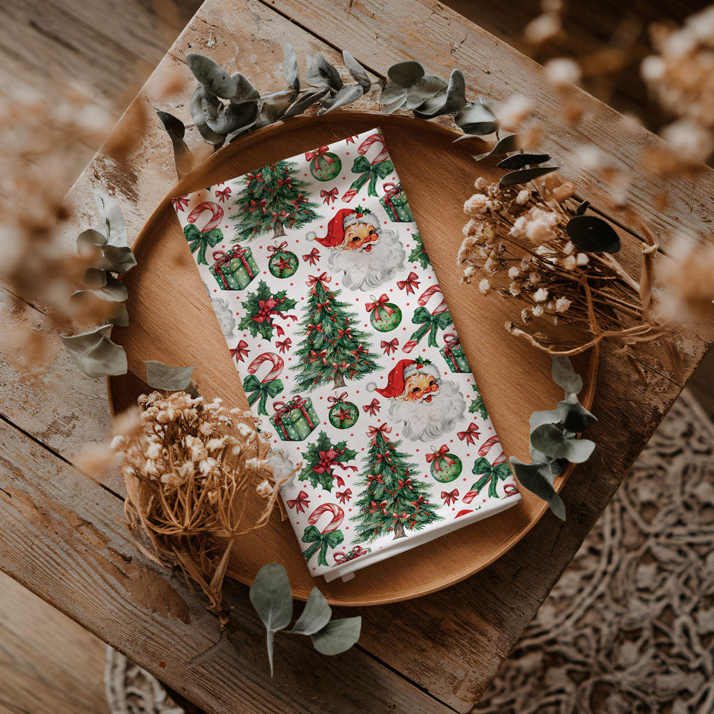 Santa Vintage Kitchen Towel