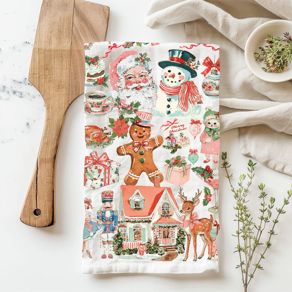 Vintage Pink Kitchen Towel