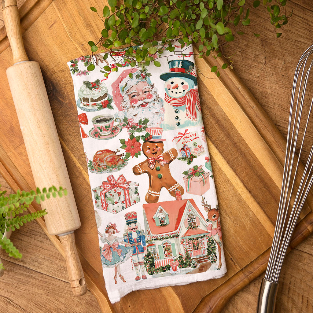 Vintage Pink Kitchen Towel