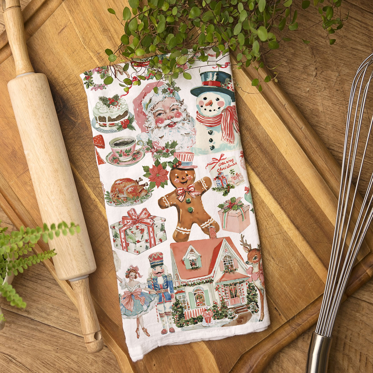 Vintage Pink Kitchen Towel