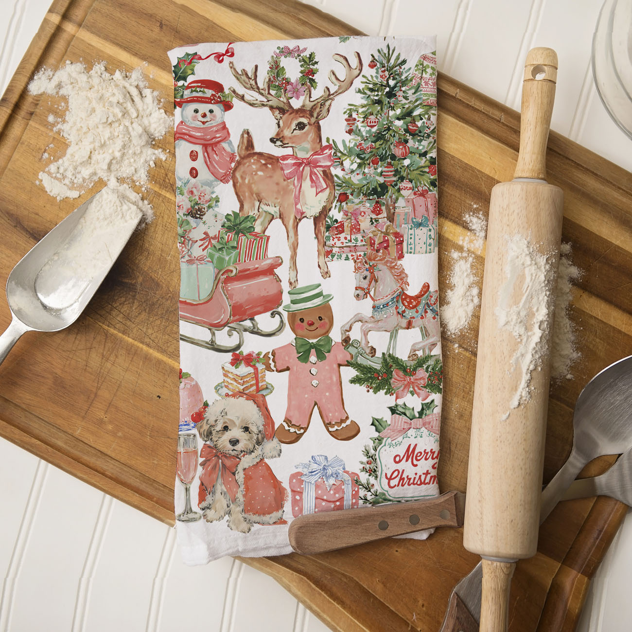 Vintage Pink Kitchen Towel