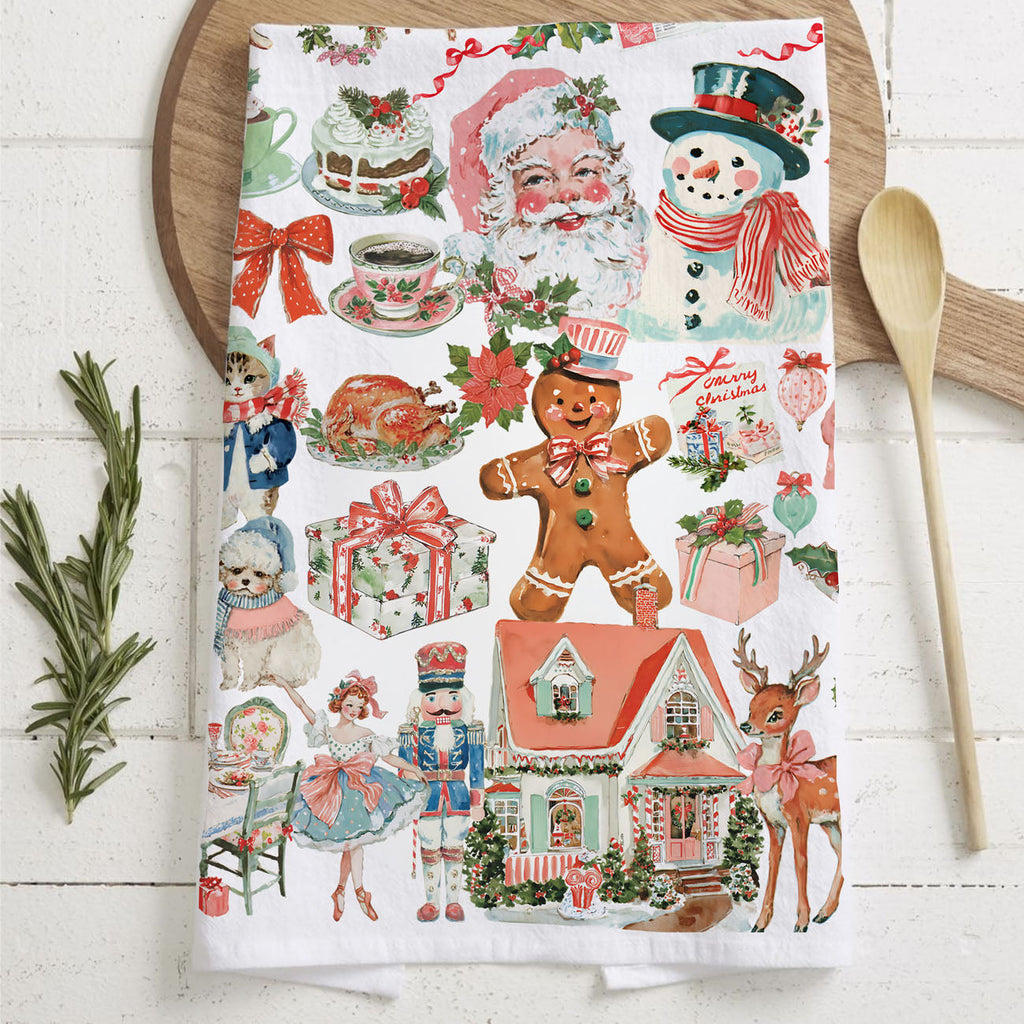 Vintage Pink Kitchen Towel