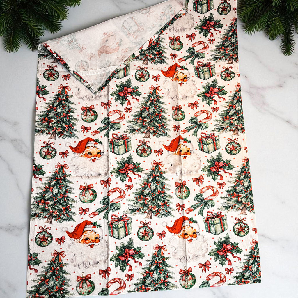Santa Vintage Kitchen Towel