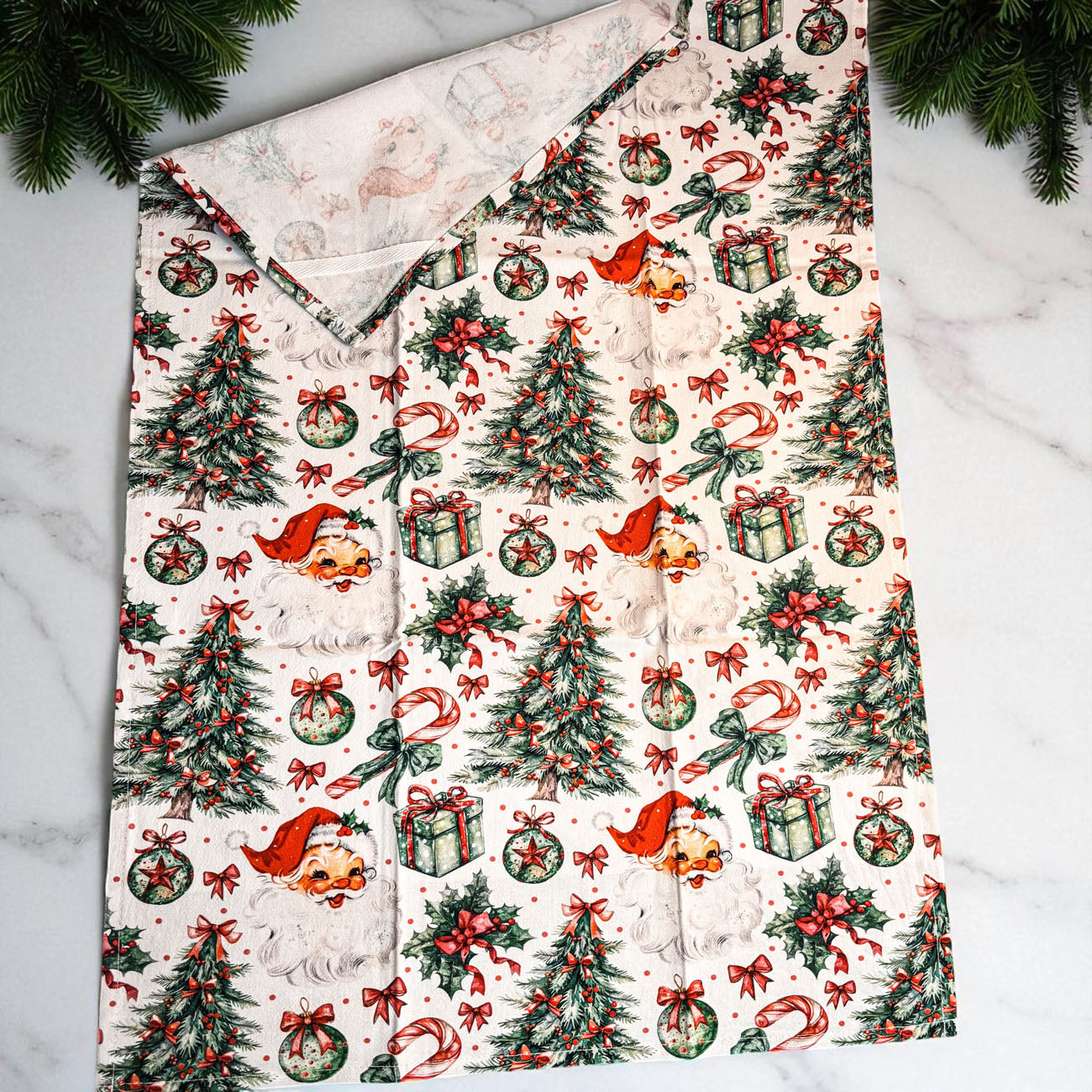 Santa Vintage Kitchen Towel