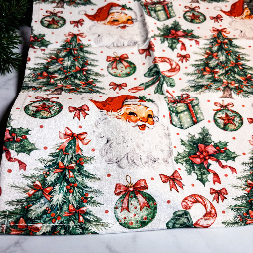 Santa Vintage Kitchen Towel