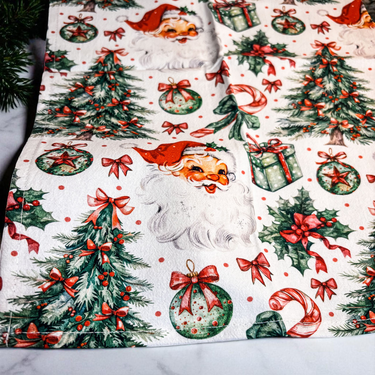 Santa Vintage Kitchen Towel