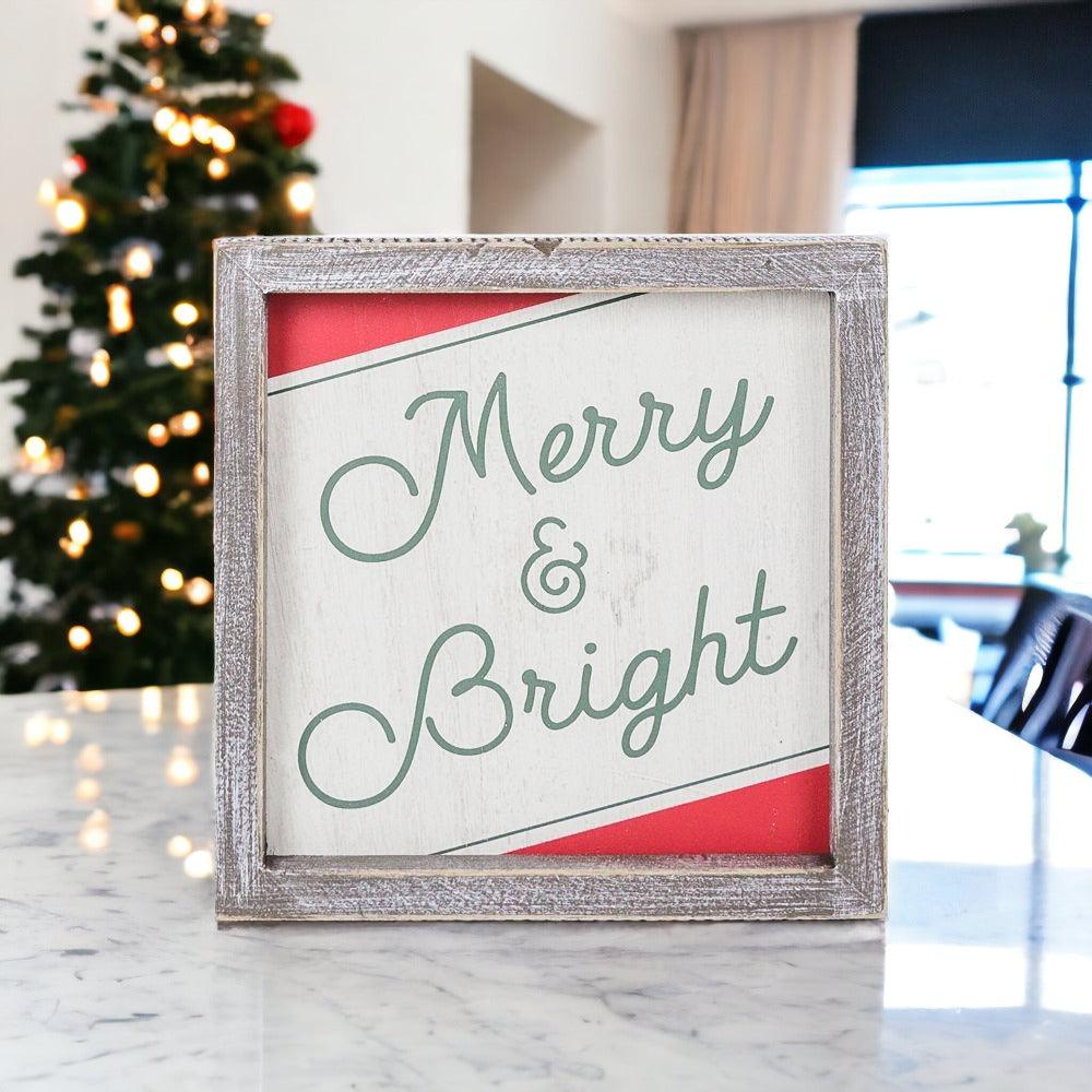 Merry & Bright 7" Sign