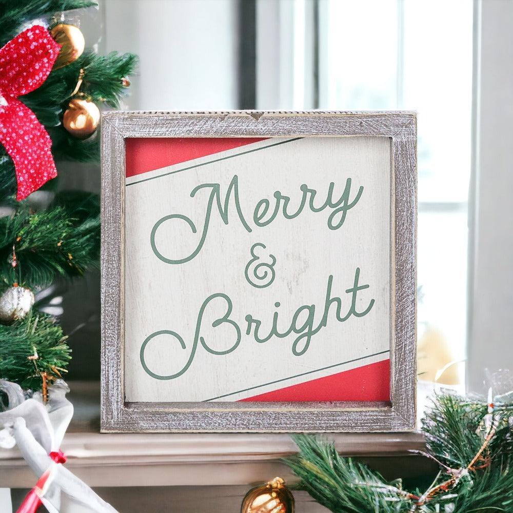 Merry & Bright 7" Sign
