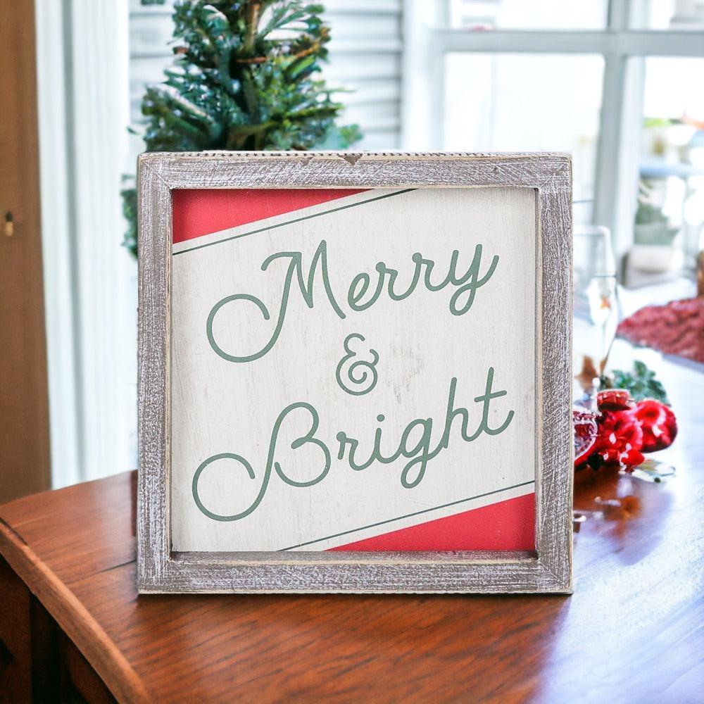Merry & Bright 7" Sign