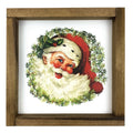 Santa Wreath Framed Art