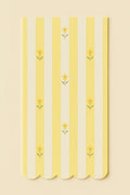 Yellow Striped Floral Guest Napkins S40