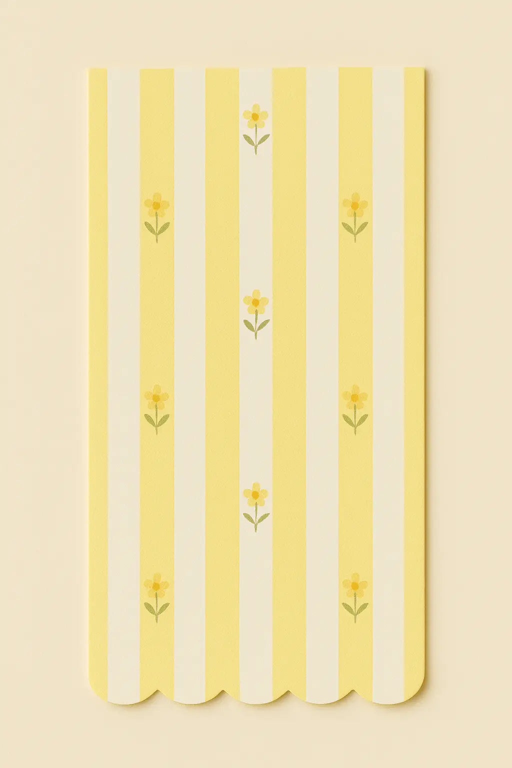 Yellow Striped Floral Guest Napkins S40